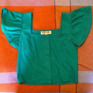 Anthropologie Shirt Green Small